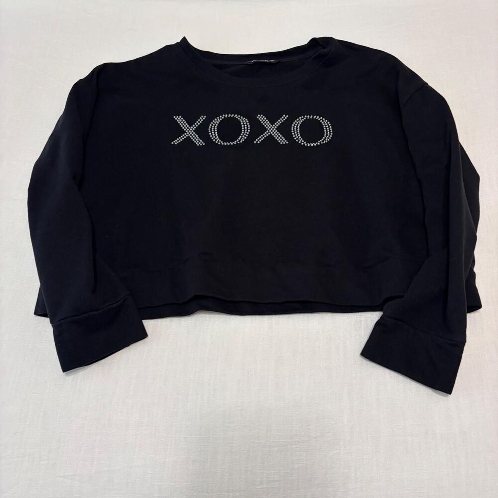 Xoxo Women's Black and Navy Sweatshirt